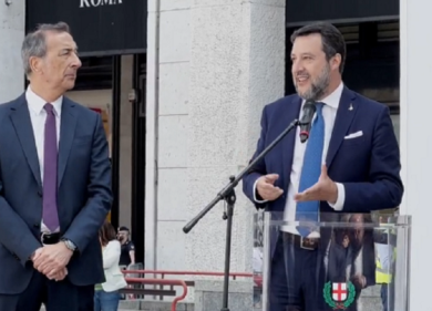 Milano, Sala e Salvini all’inaugurazione delle nuove fermate della M4