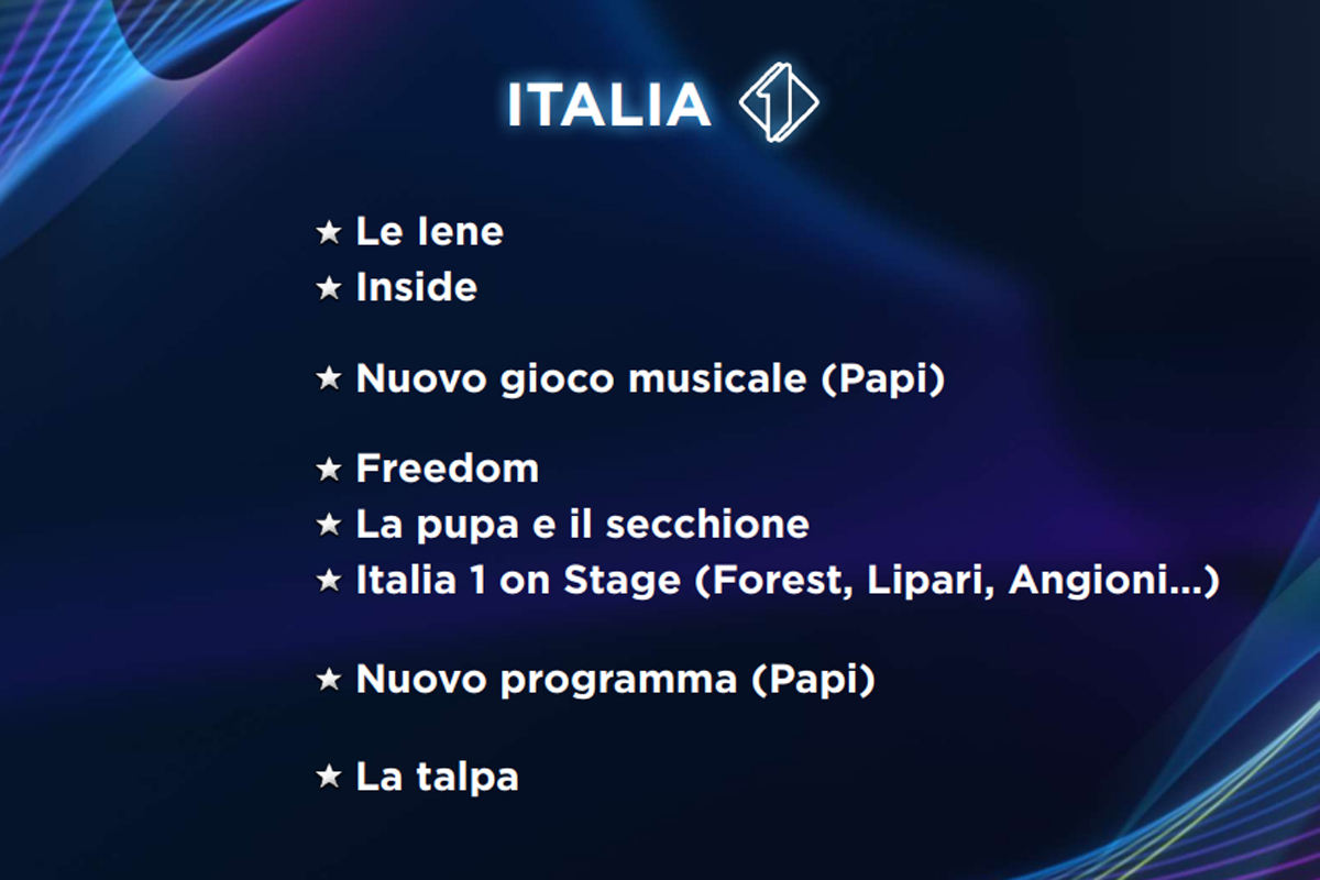 palinsesti mediaset italia 1