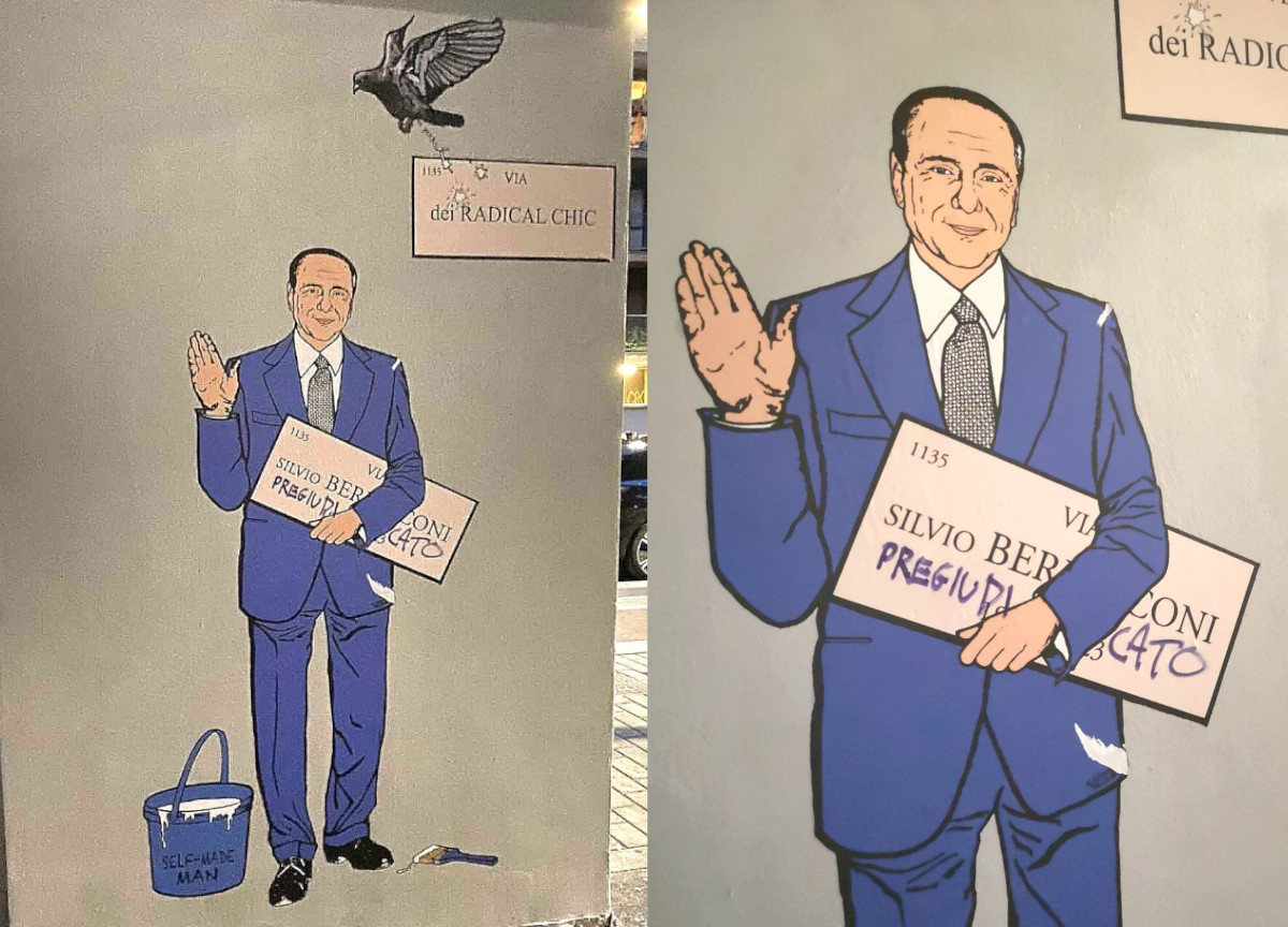 “Berlusconi pregiudicato”: il murale a Milano nuovamente vandalizzato “Berlusconi pregiudicato”: il murale a Milano nuovamente vandalizzato