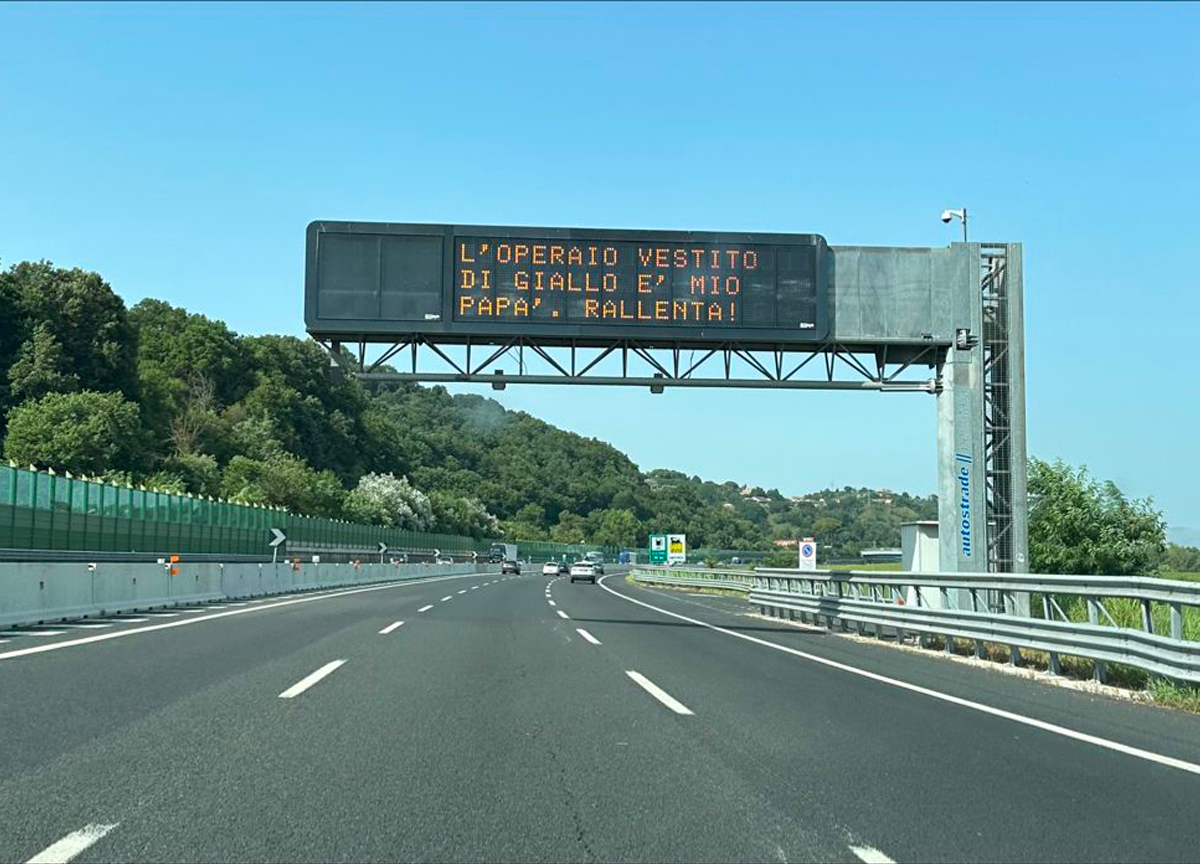 Sicurezza Stradale, ASPI: sui pannelli lungo la rete la voce dei dipendenti Sicurezza Stradale, ASPI: sui pannelli lungo la rete la voce dei dipendenti