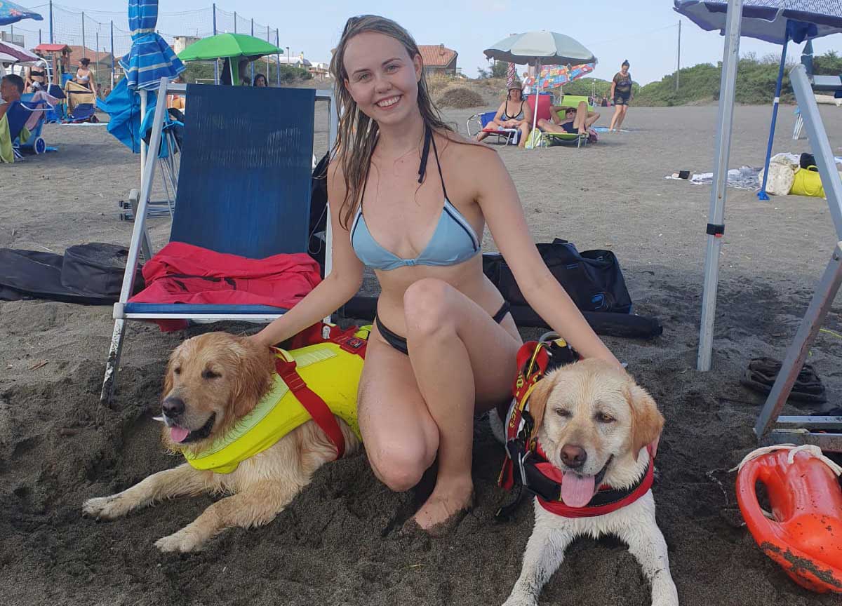 Cani bagnino Sics: doppio salvataggio nel mare della paura a Montalto