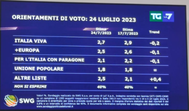 Sondaggi, un partito grosso arretra, un altro risale. I nuovissimi dati.
