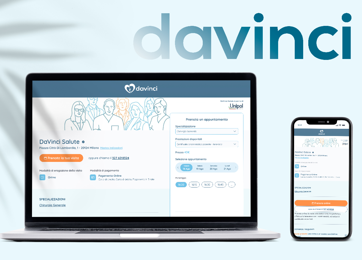 Telemedicina, DaVinci Salute amplia ulteriormente la sua offerta di servizi Telemedicina, DaVinci Salute amplia ulteriormente la sua offerta di servizi