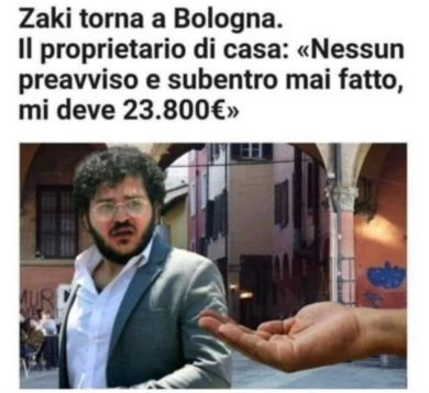 Patrick Zaki e il debito con il padrone di casa? Una fake news