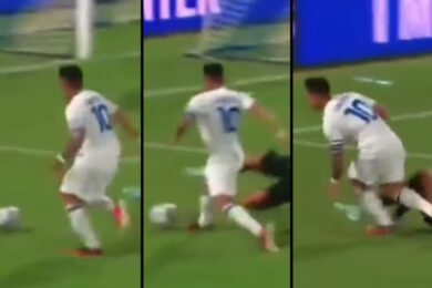Inter, Lautaro affonda l’Egnatia. Ma i social: “Simulazione vergognosa”. VIDEO