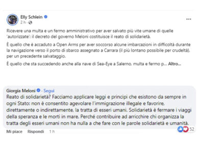 “Governo disumano”, “applichiamo la legge”. Migranti, scontro Schlein-Meloni
