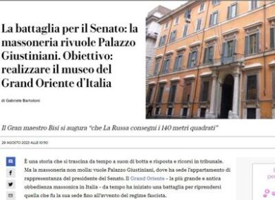 Massoneria, La Piazza smuove ancora le acque. Bisi rivuole Palazzo Giustiniani