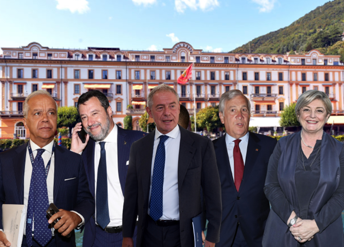 Cernobbio, passerella per Lega-FI: assente il cerchio magico della Meloni Cernobbio, passerella per Lega-FI: assente il cerchio magico della Meloni