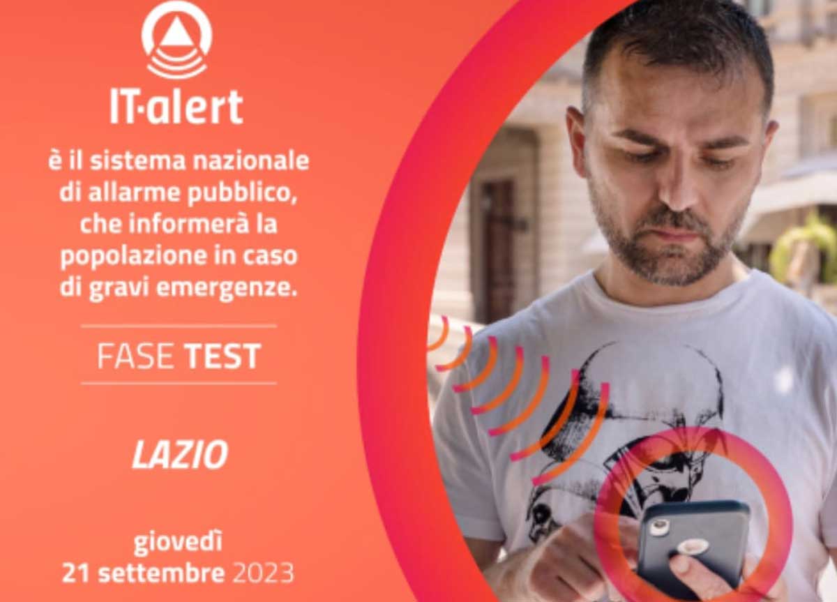 21 settembre: su Roma e il Lazio 5,8 mln di sms. It-Alert, prove tecniche 21 settembre: su Roma e il Lazio 5,8 mln di sms. It-Alert, prove tecniche