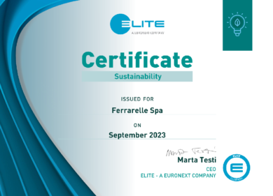 Ferrarelle, ottenuto il certificato sostenibilità da ELITE