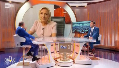 Ascolti tv, Vespa decolla con Salvini-Le Pen. Quasi 4 mln per Cinque Minuti