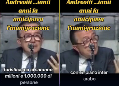 Il video ‘profetico’ sull’immigrazione di Andreotti diventato virale sui social: “Milioni di persone sfonderanno i confini dell’Europa”