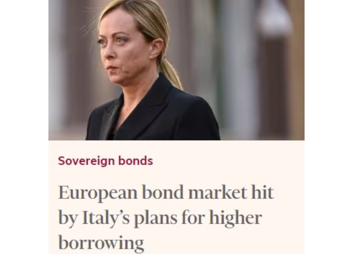 Spread a 200, il Financial Times attacca. “Governo Meloni anello debole in Ue” Spread a 200, il Financial Times attacca. “Governo Meloni anello debole in Ue”