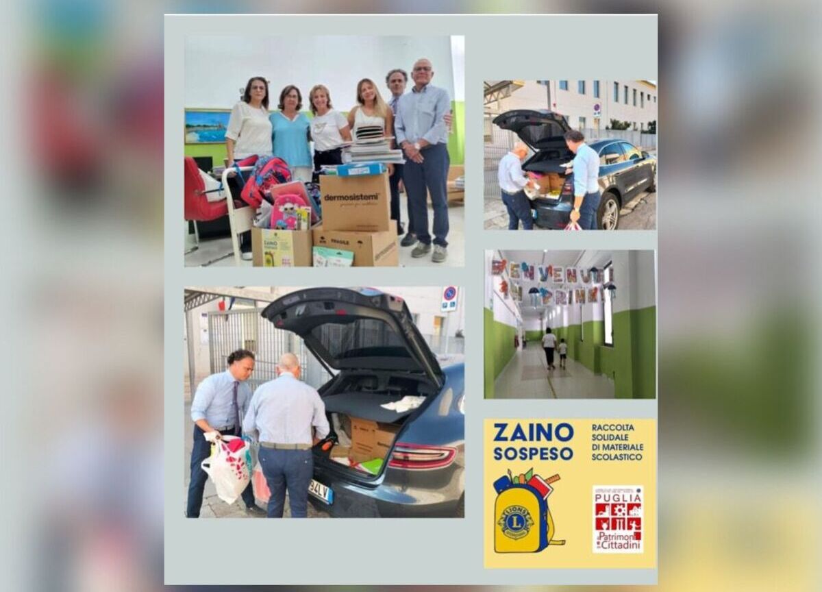 Zaino sospeso: parte la consegna del materiale scolastico