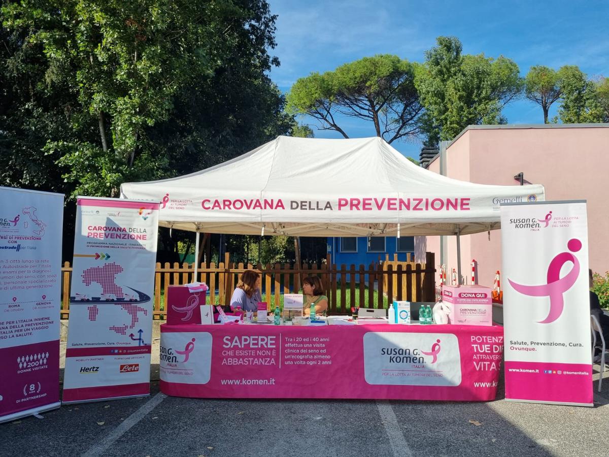 ASPI: la Carovana della Prevenzione di Komen Italia fa tappa a Roma ASPI: la Carovana della Prevenzione di Komen Italia fa tappa a Roma