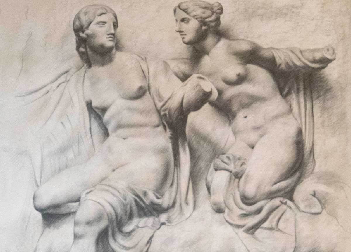 Roma, alla Galleria Area Contesa sculture greche e romane alla mostra Disegni