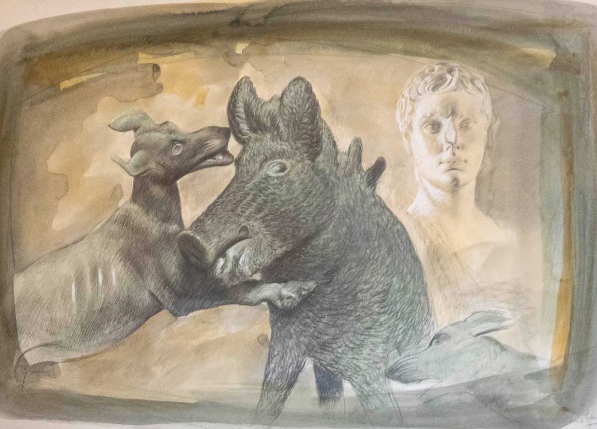 Roma, alla Galleria Area Contesa sculture greche e romane alla mostra Disegni