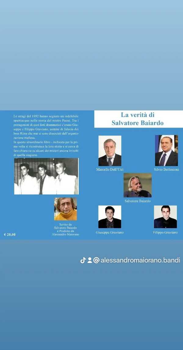 “La verità di Salvatore Baiardo”: il libro del tuttofare dei boss. Anteprima