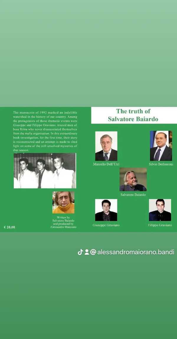 “La verità di Salvatore Baiardo”: il libro del tuttofare dei boss. Anteprima