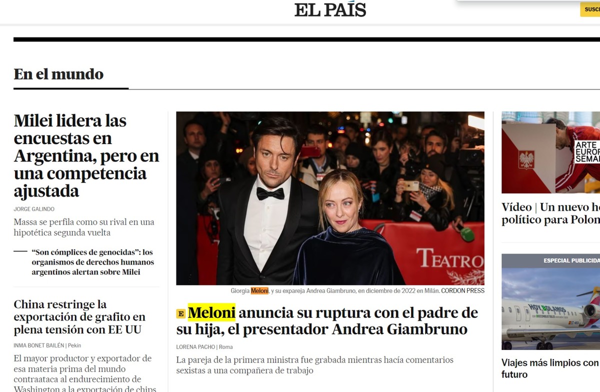 Dal Guardian a El Paìs, la separazione di Meloni rimbalza sulla stampa estera