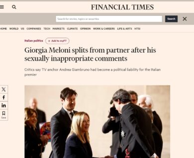 Dal Guardian a El Paìs, la separazione di Meloni rimbalza sulla stampa estera