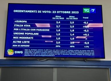 FdI, Pd e M5s in ascesa. Stabile la Lega e giù Forza Italia. .Sondaggio