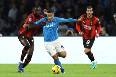 Napoli-Milan: Raspadori-Politano show. Giroud on fire. Mentre Leao-Theo… Pagelle