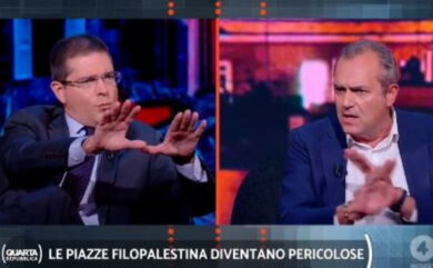 Capezzone: “Condanni o no Hamas?”, De Magistris: “Israele è peggio”- Scontro