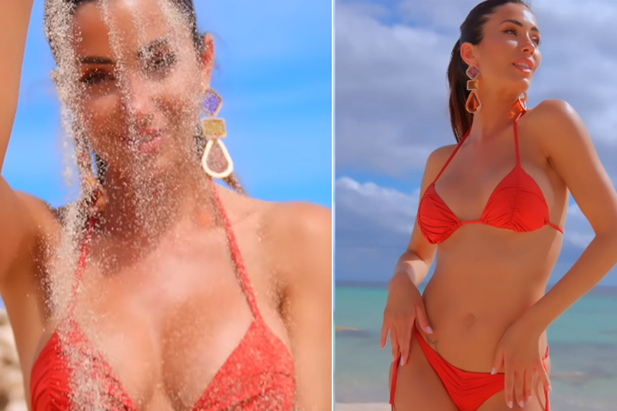 Federica Nargi sul divano: lady Matri in rosa fa sognare. “Miss universo”