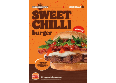 Burger King: presentato il nuovo panino Sweet Chilli Burger