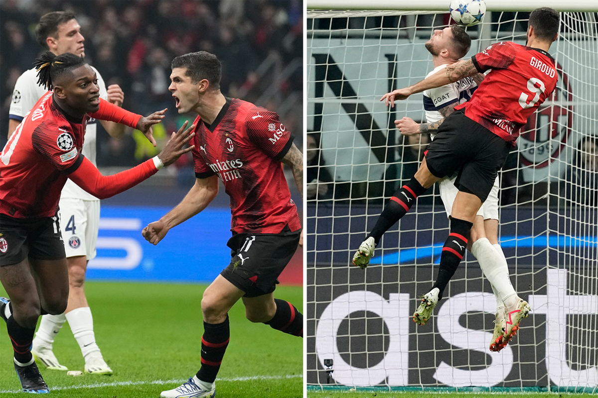 leao pulisic giroud milan psg pagelle leao pulisic giroud milan psg pagelle