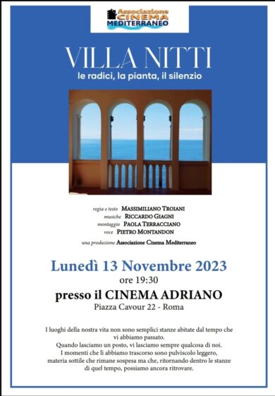 A Roma la proiezione del Documentario “Villa Nitti”