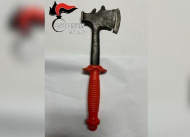 Ladro in azienda minaccia i carabinieri con un’ascia
