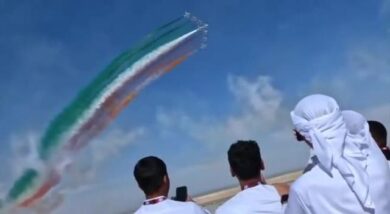 Lo spettacolo delle Frecce Tricolori al Dubai Air Show 2023
