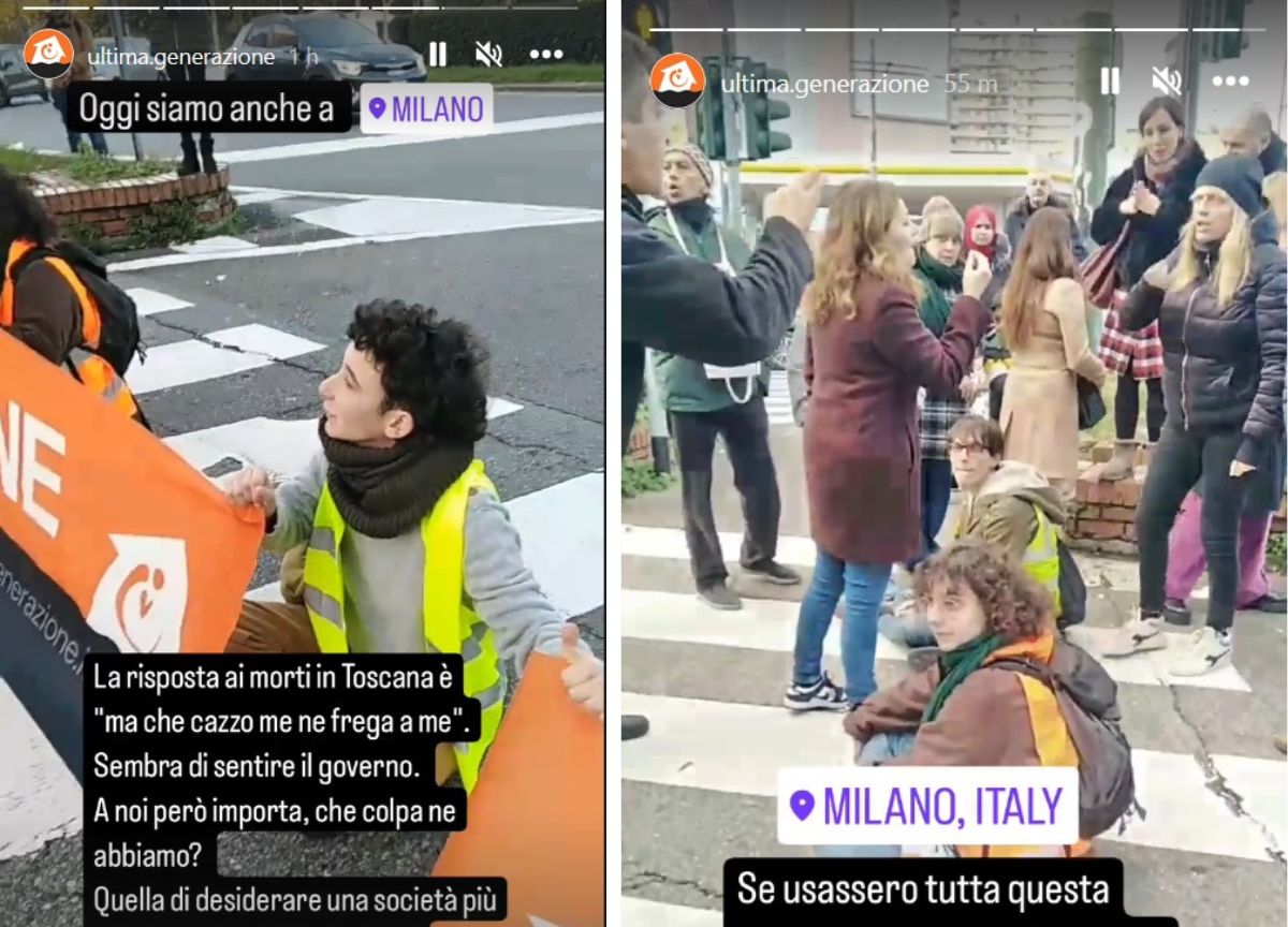 Ultima Generazione, blitz a Milano: imbrattato l’Arco della Pace
