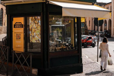 Edicola Cucina, un vecchio chiosco per i giornali diventa bottega e libreria