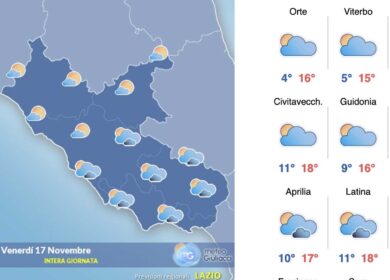 Meteo Roma 17 novembre: sole e nuvole, in arrivo una mini ondata di freddo