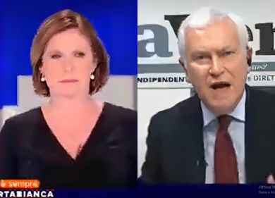 “Non fare la maestra”, “Vergognati”, scontro di fuoco Belpietro-Berlinguer