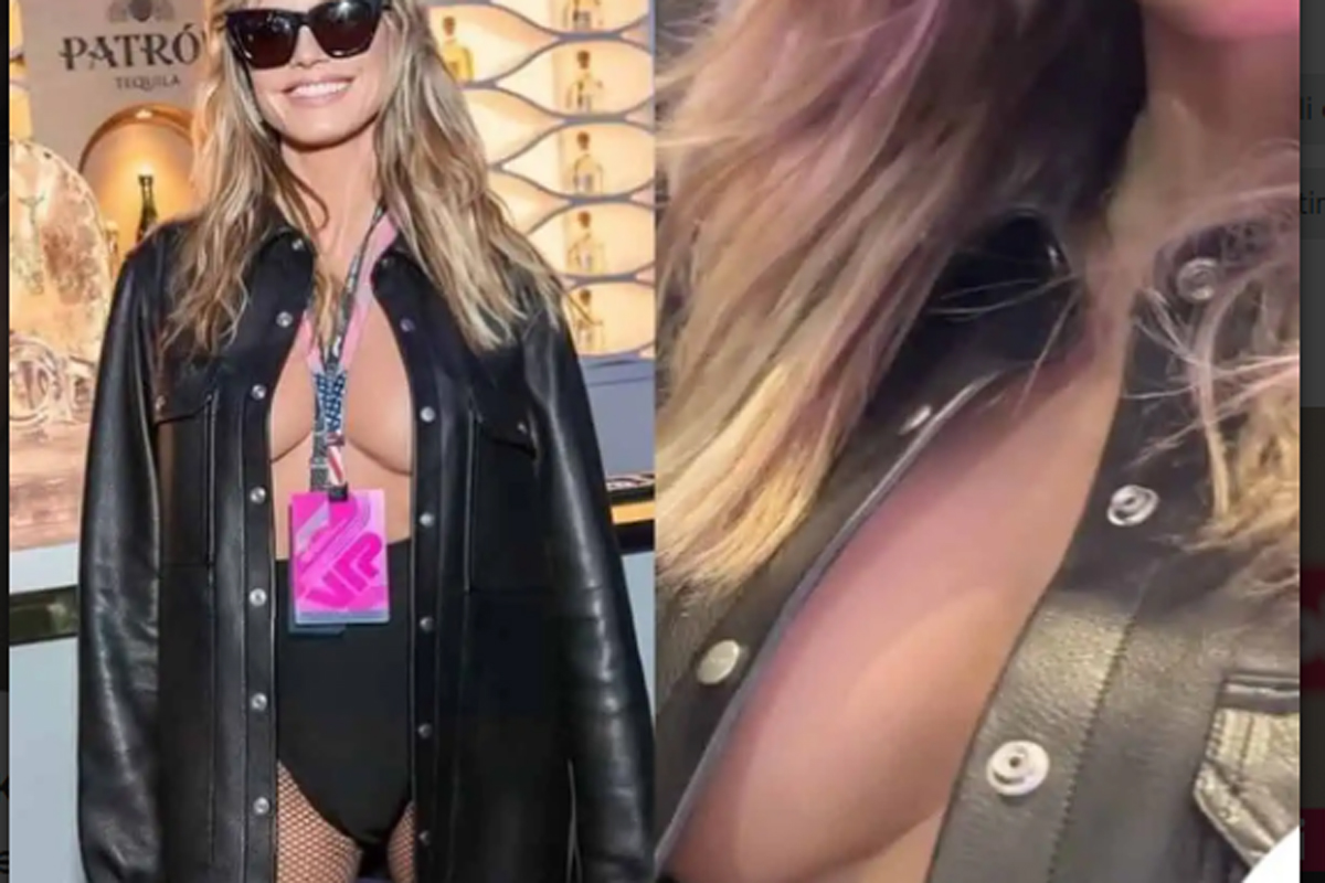 Heidi Klum in topless alla Formula 1: la super modella senza reggiseno!
