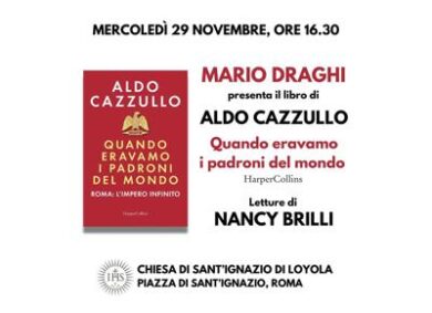 Draghi presenta il libro dell’onnipresente Cazzullo
