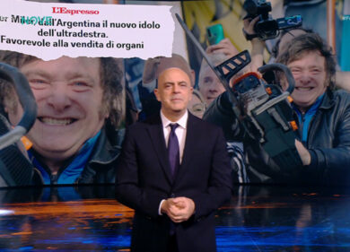 Crozza/monologo: «Aumento di neo leader di ultradestra: nel mondo c’è tanta voglia di bruti»