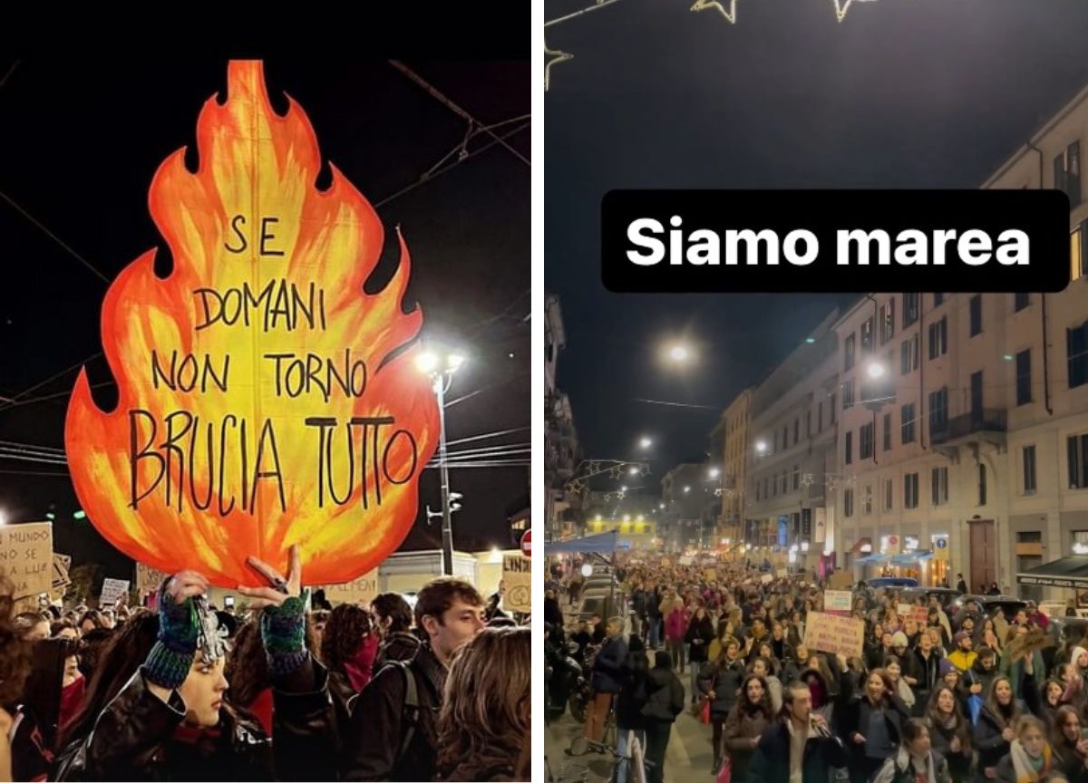 Giulia Cecchettin, in 5mila alla “passeggiata rumorosa” di Milano. FOTO