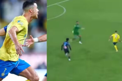 Cristiano Ronaldo clamoroso: CR7 gol con pallonetto da quasi 40 metri. E poi..