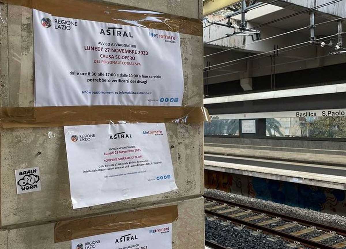 Cotral, lo sciopero è stato disdetto, ma gli avvisi restano nelle stazioni Cotral, lo sciopero è stato disdetto, ma gli avvisi restano nelle stazioni
