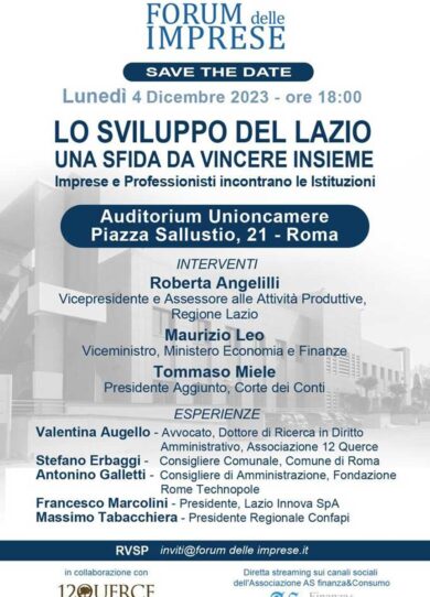 Lavoro, sviluppo e professioni: il Forum delle imprese incontra le istituzioni