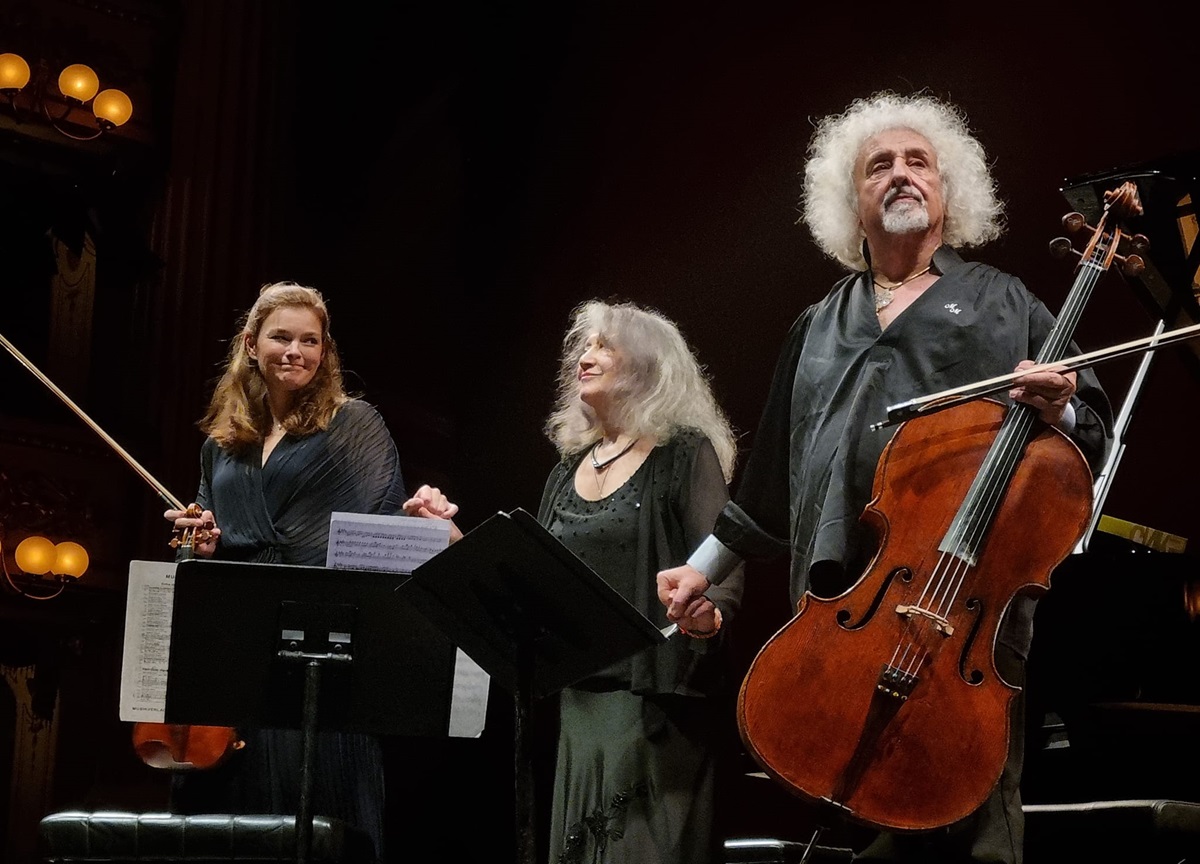 Il concerto alla Scala dei tre grandi solisti Argerich, Jansen e Maisky Il concerto alla Scala dei tre grandi solisti Argerich, Jansen e Maisky