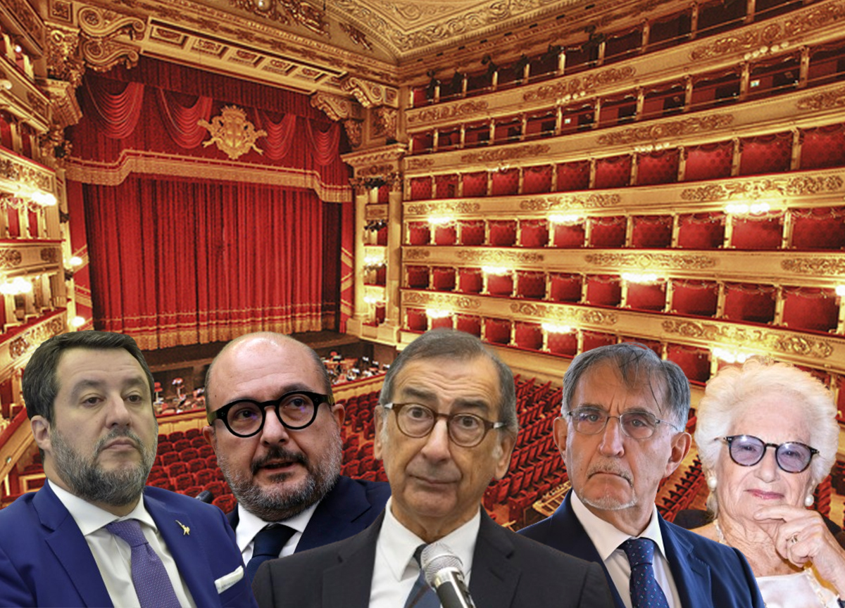 Prima della Scala, Segre nel Palco reale con La Russa e Sala Prima della Scala, Segre nel Palco reale con La Russa e Sala