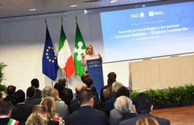 Giorgia Meloni e Attilio Fontana accordo economico importante per la Lombardia