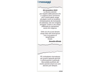 Rossella e Alfredo, lettera inquietante: “Raccontate che è stato un incidente”