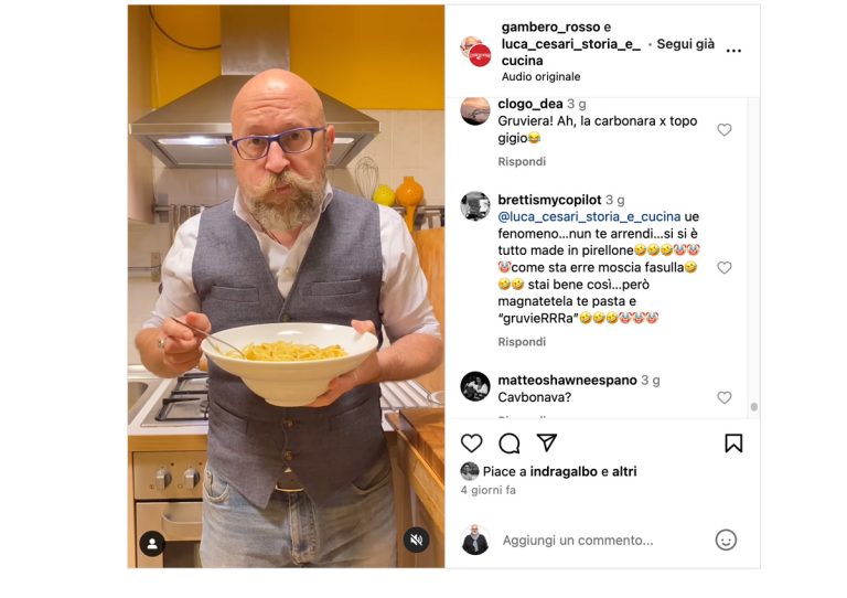Minacce a Luca Cesari per la carbonara: “Muori”, “Sei un cazzaro”. Bufera web Minacce a Luca Cesari per la carbonara: “Muori”, “Sei un cazzaro”. Bufera web